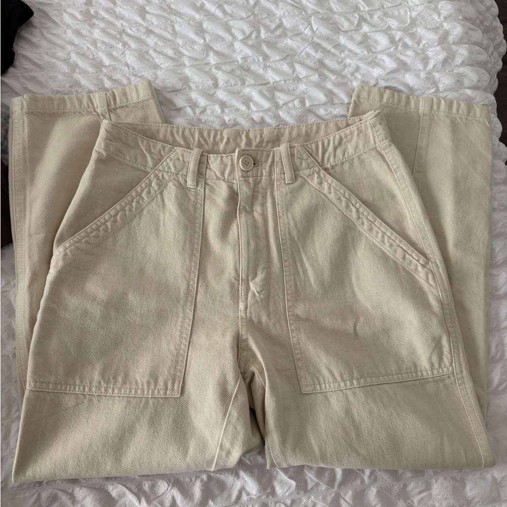 Zara Beige Cargo pants M